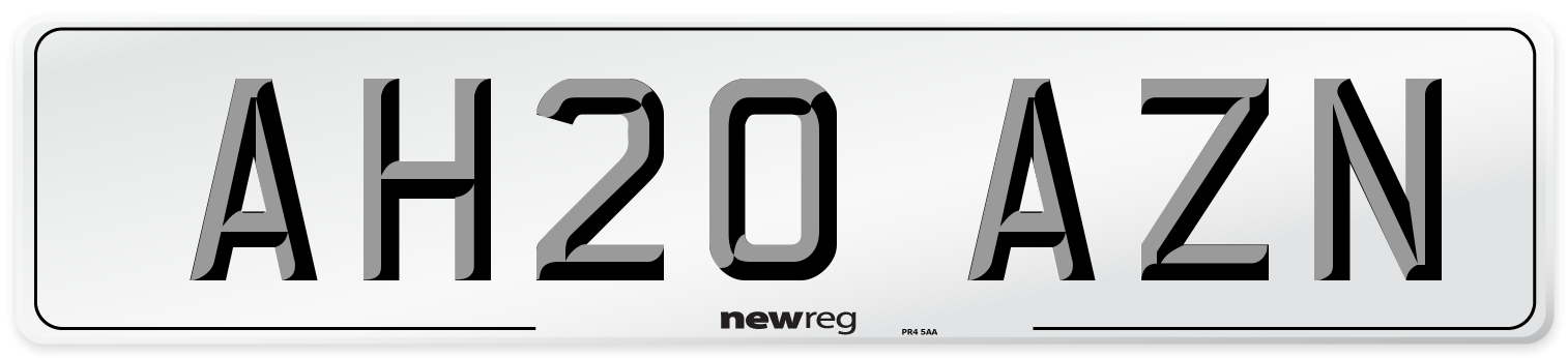 AH20 AZN Number Plate from New Reg